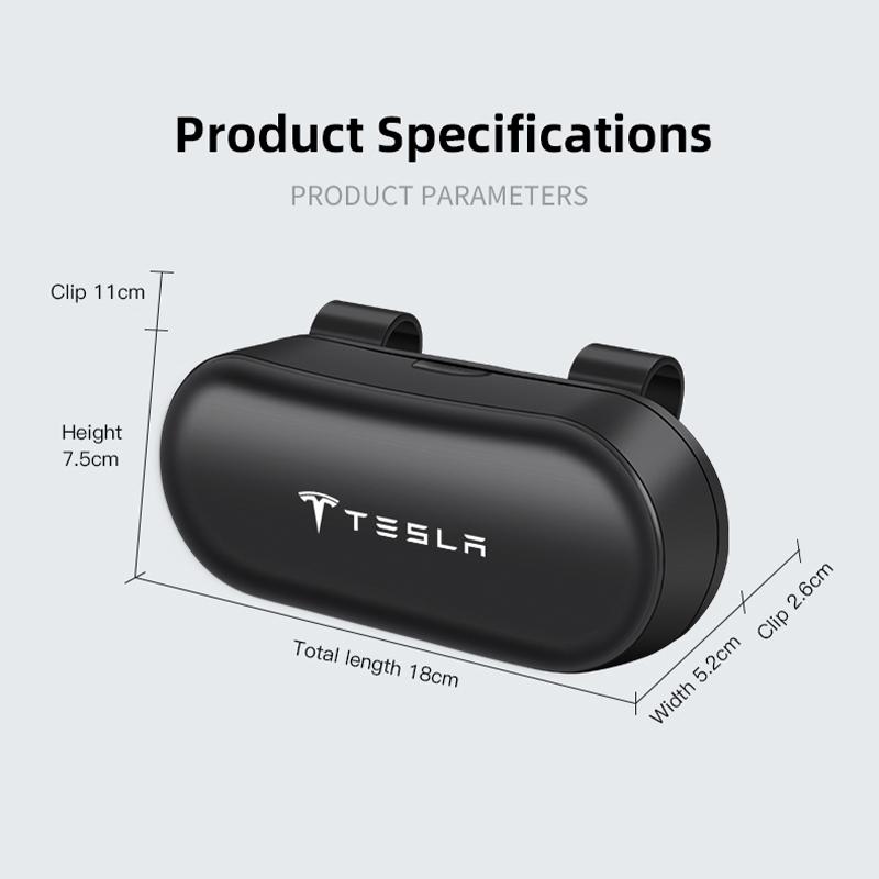 Tesla Car Glasses Box Car Sunglasses Holder Sun Visor Storage Case For X Roadster S Coil Model 3 Y Highland Cybertruck Juguete