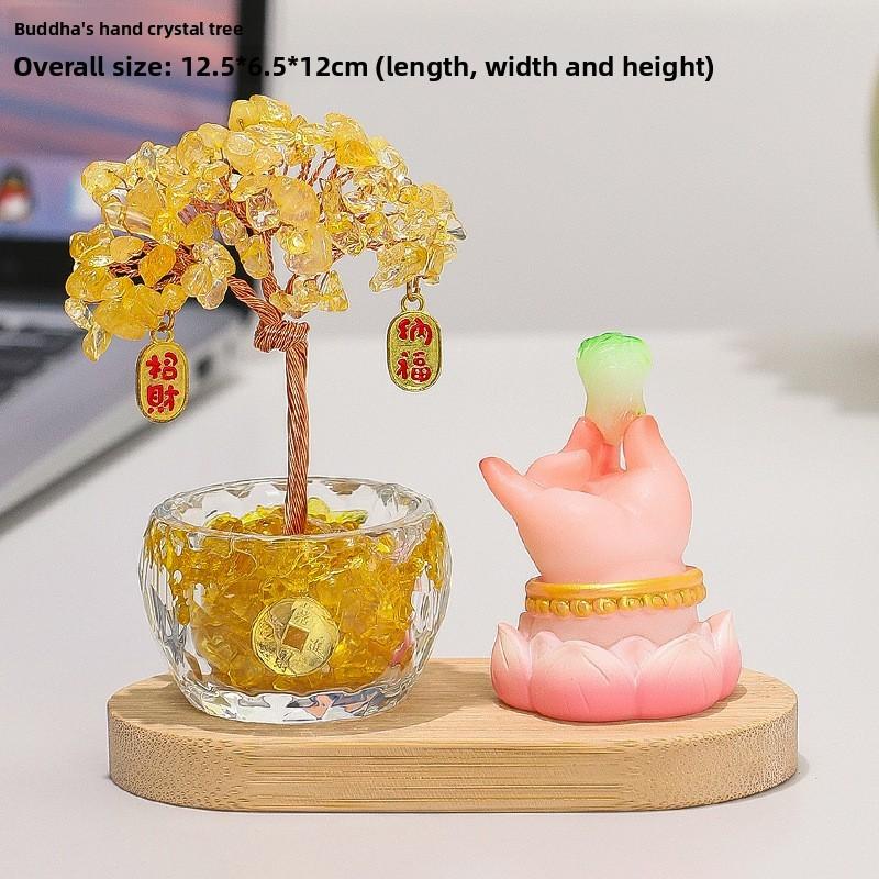 Crystal Tree Resin Craft Gift For Office Decor And Relaxation