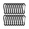Black-color Aluminium Equipment Buckle Keychain Climbing Button Alloy Carabiner Camping Hiking Hook
