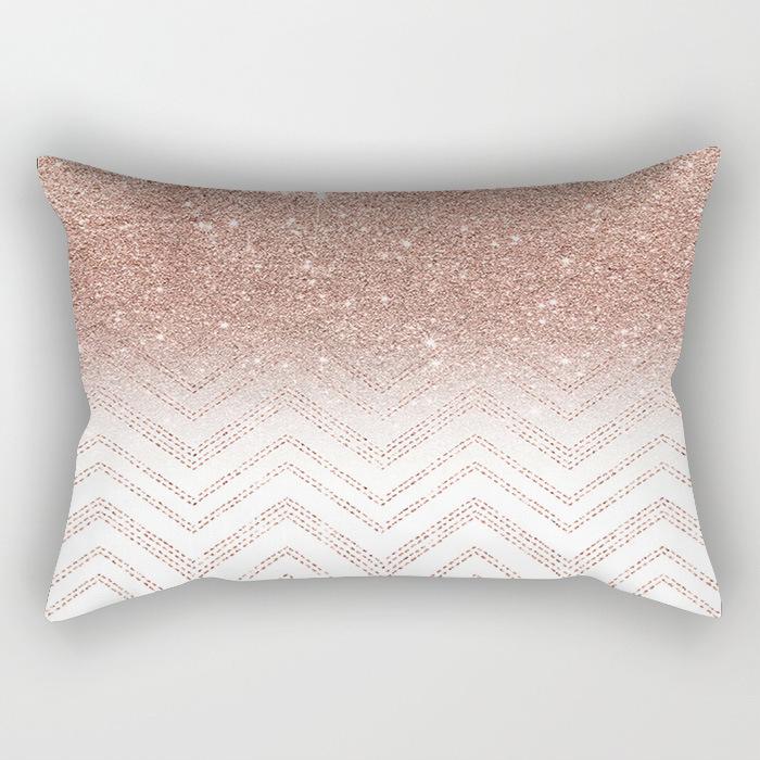Ins Pink Geometric Waist Pillow Case Car Sofa Pillow Cushion Cover Pillow Case Pillow Case Pillow Case