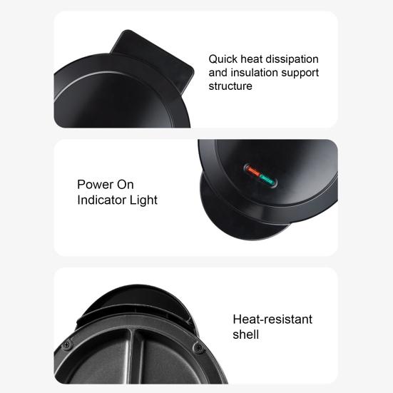 Dvouzónový elektrický výrobník omelet 1000 W Rychlé nahřívání Vařič vajec Nepřilnavá dvojitá pánev na omelety pro sendviče, palačinky, frittaty, lívance