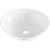 Lavatório Moderno de Cerâmica 16"x13.4" Cuba para Bancada de Banheiro Branca