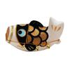 Osaka Choseido May Festival Compact 25cm Chirimen with Name Engraving and Wooden Tag Horai Couple Carp Doll, Mini, Wide, Fabric, (Shipped Separately),