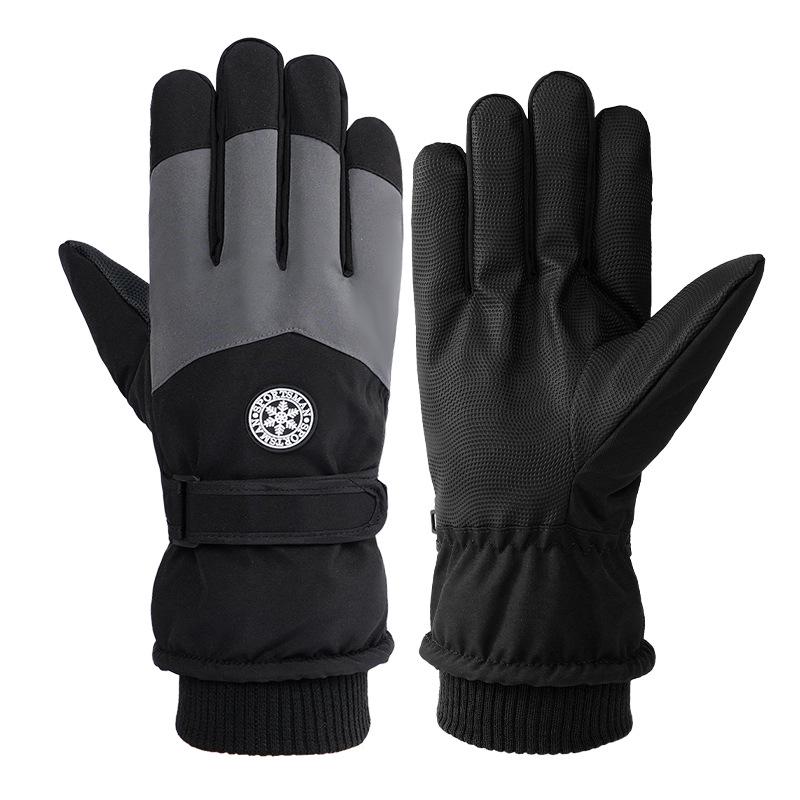 Men's Windproof Winter Ski Gloves: Warm, Thickened, Water-Repellent, Ideal for Cycling and Outdoor Use