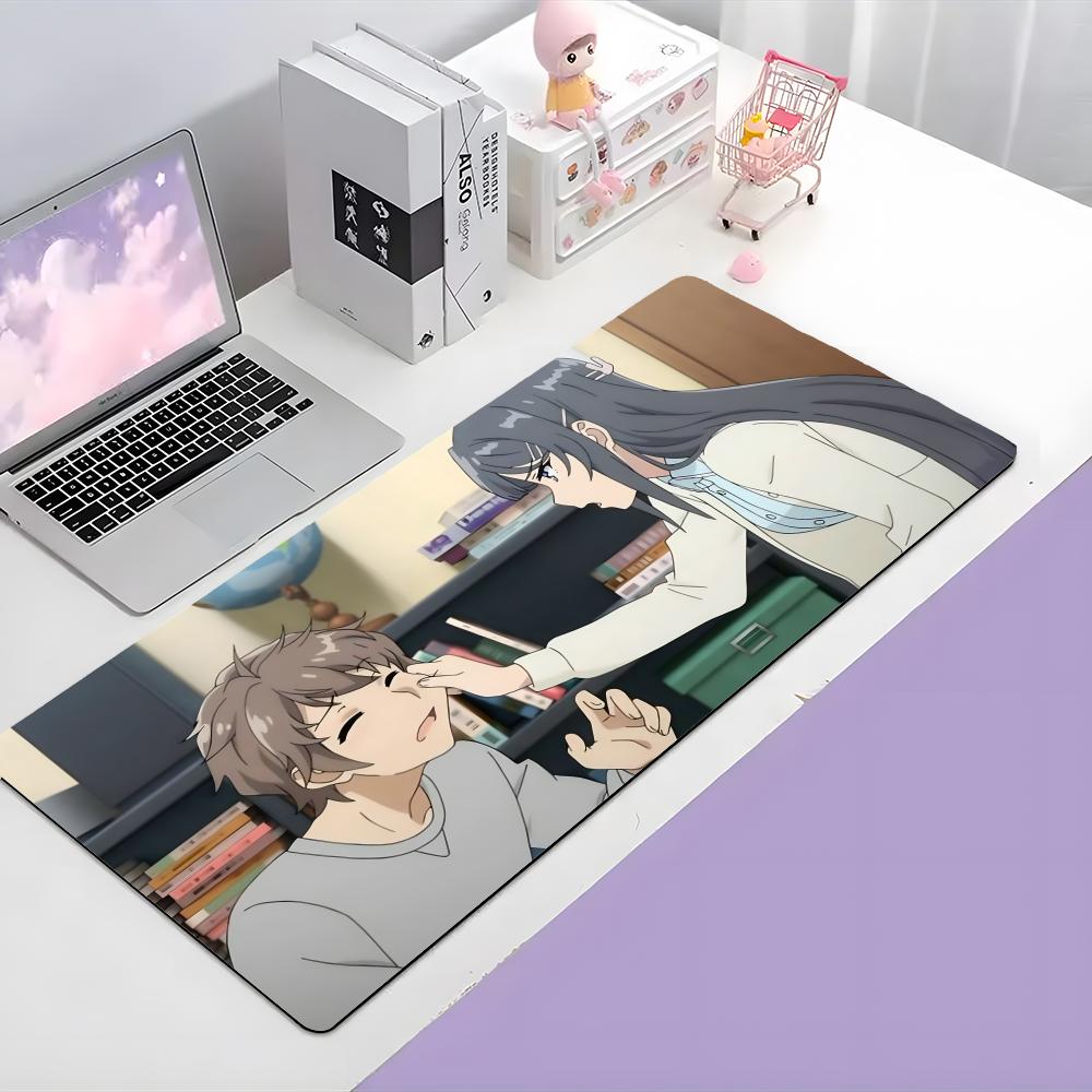 Anime Rrascal Does Not Dream Of A Dreaming Girl Mouse Pad Large Gaming Mousepad With Thick Stitched Edge Nonslip Desk Mat