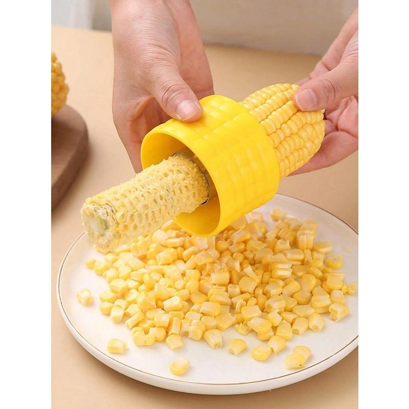 

Stainless Steel Corn Stripping Tool Stainless Steel Corn Kernel Remover, Plastic Vegetable Peeler, Kitchen Gadget for Easy Meal Prep 1pc жёлтый