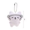 Cartoon Sad Cat Doll Keychain Funny Key Ring Cute Earphones Cat Pendant  Friendship