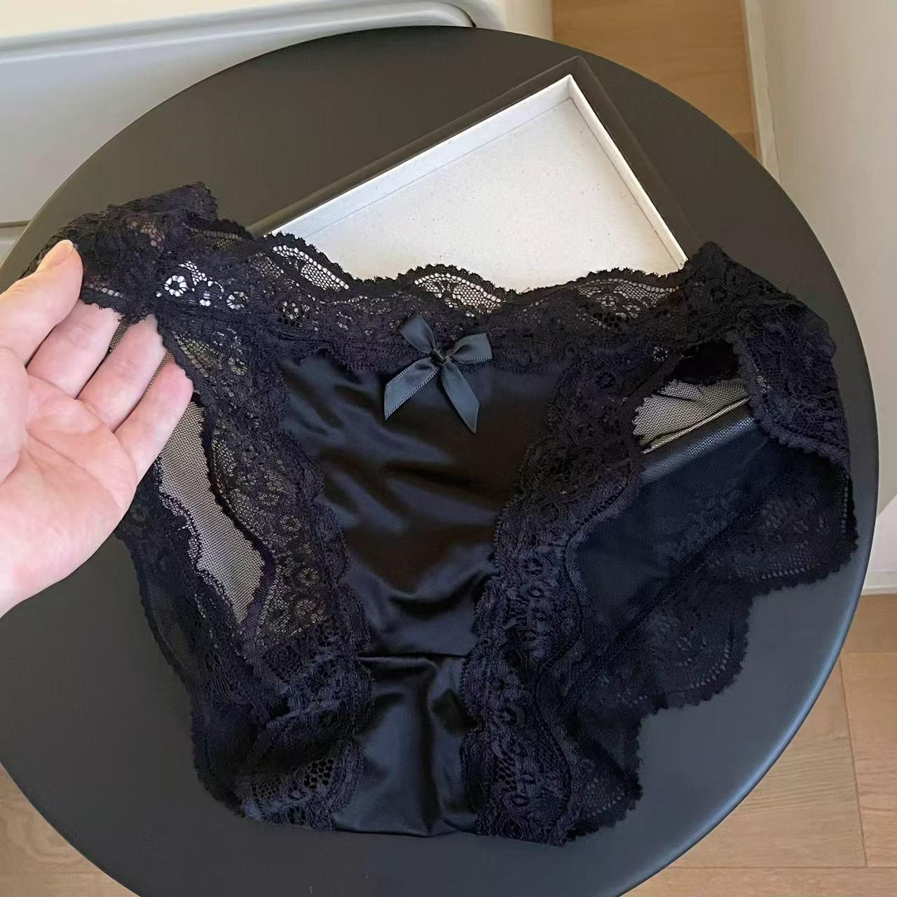 

Романтические кружевные трусики с высоким разрезом - Сексуальные, с низкой посадкой для женщин M (80-100 cm)