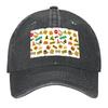 Seamless Construction Pattern Baseball Cap Sun Caps Wild Ball Hat Hard Hat Fashionable Baseball For Men Womens