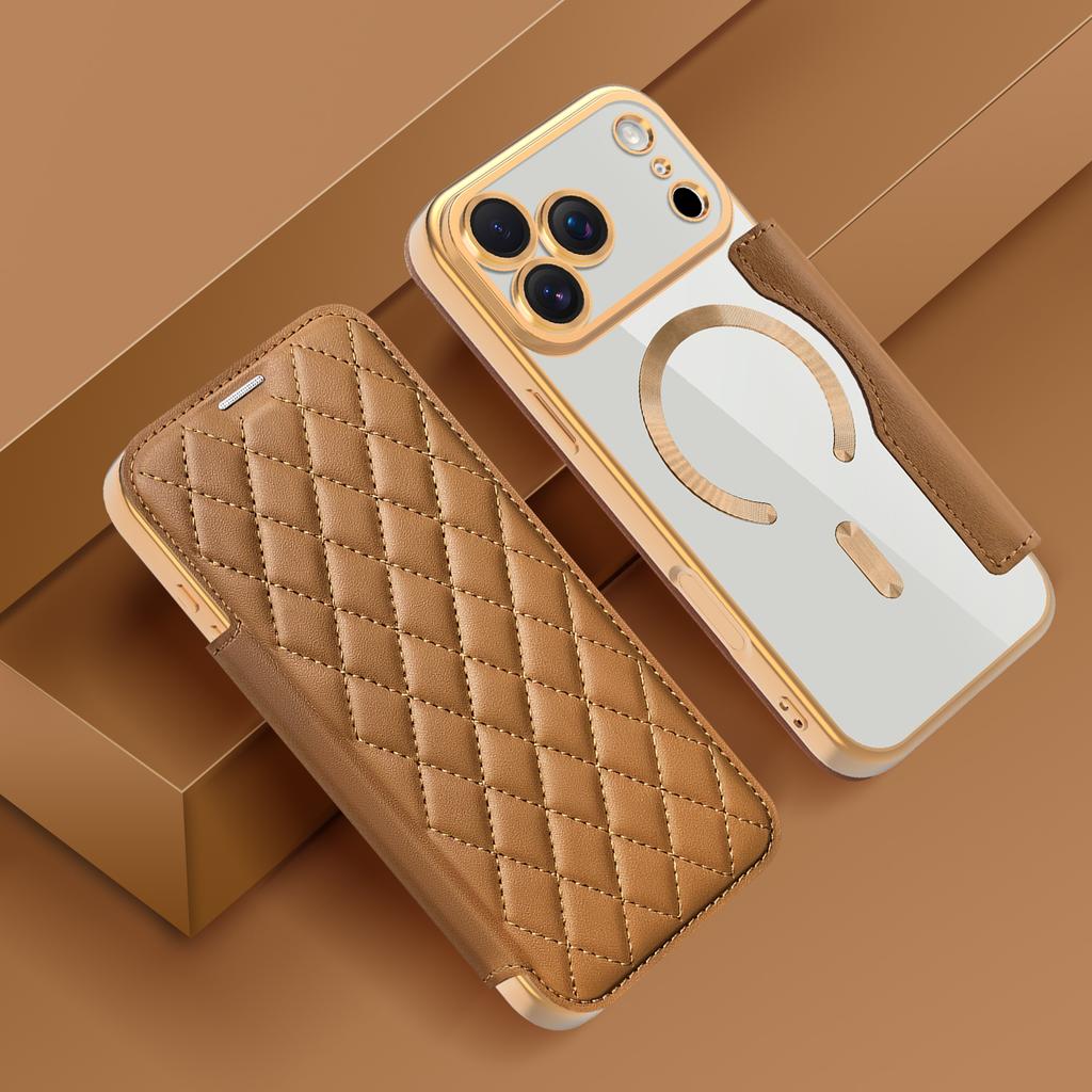 Magnetic Wallet Leather Phone Case For iPhone 17 Air 17Pro Max 15 Pro Max 16 Plus 13 12 11 Wireless Charging Flip Cover Magsafe Card Holder