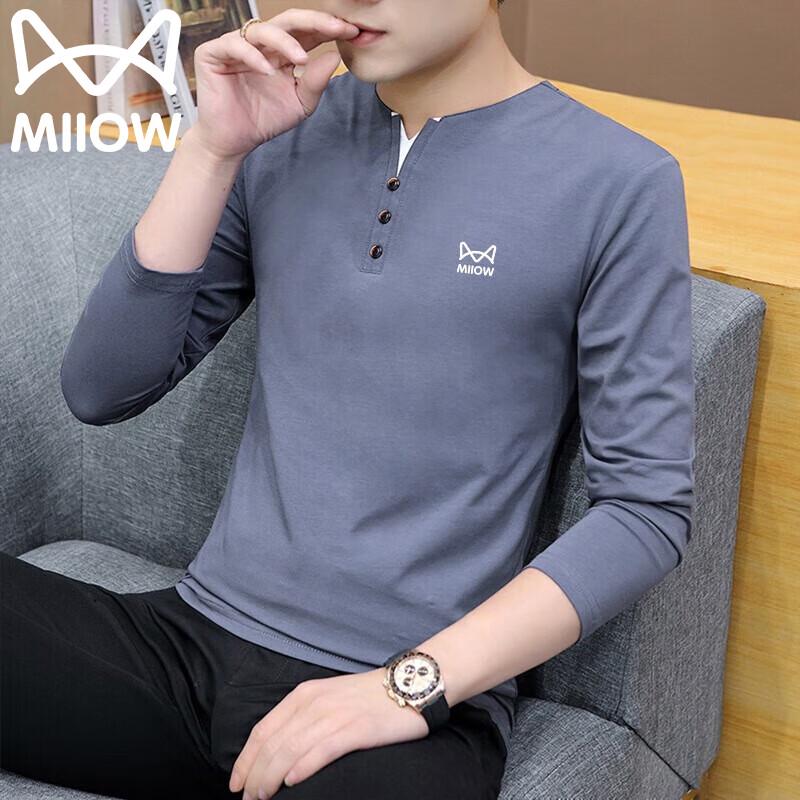 Maoren Men s Long-Sleeve Round Neck T-Shirt M