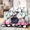 Demon Slayer Art Flannel Blanket Colorful Design Perfect For Bedroom Sofa Chair Bed Travel Picnic -HE29