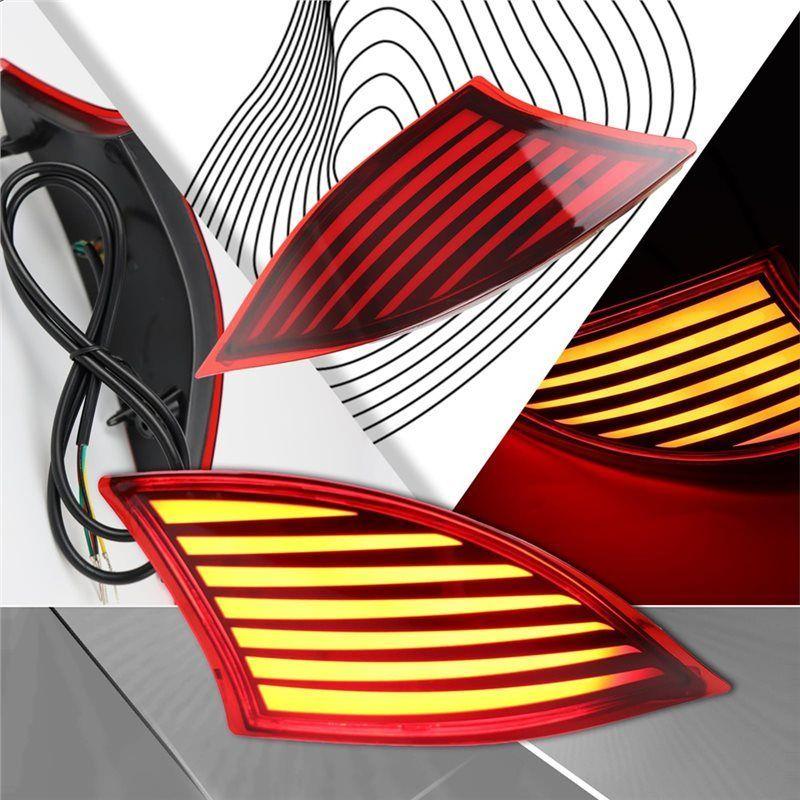 LED Rear Bumper Reflectors Brake Tail Lamp Lights For Lexus IS250 IS300 IS350 2013- 2017 Sequential Turn Signal Light