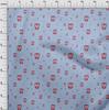 oneOone Cotton Flex Fabric Dot & Cartoon Owl Bird Print Fabric by The Yard 40 Inch