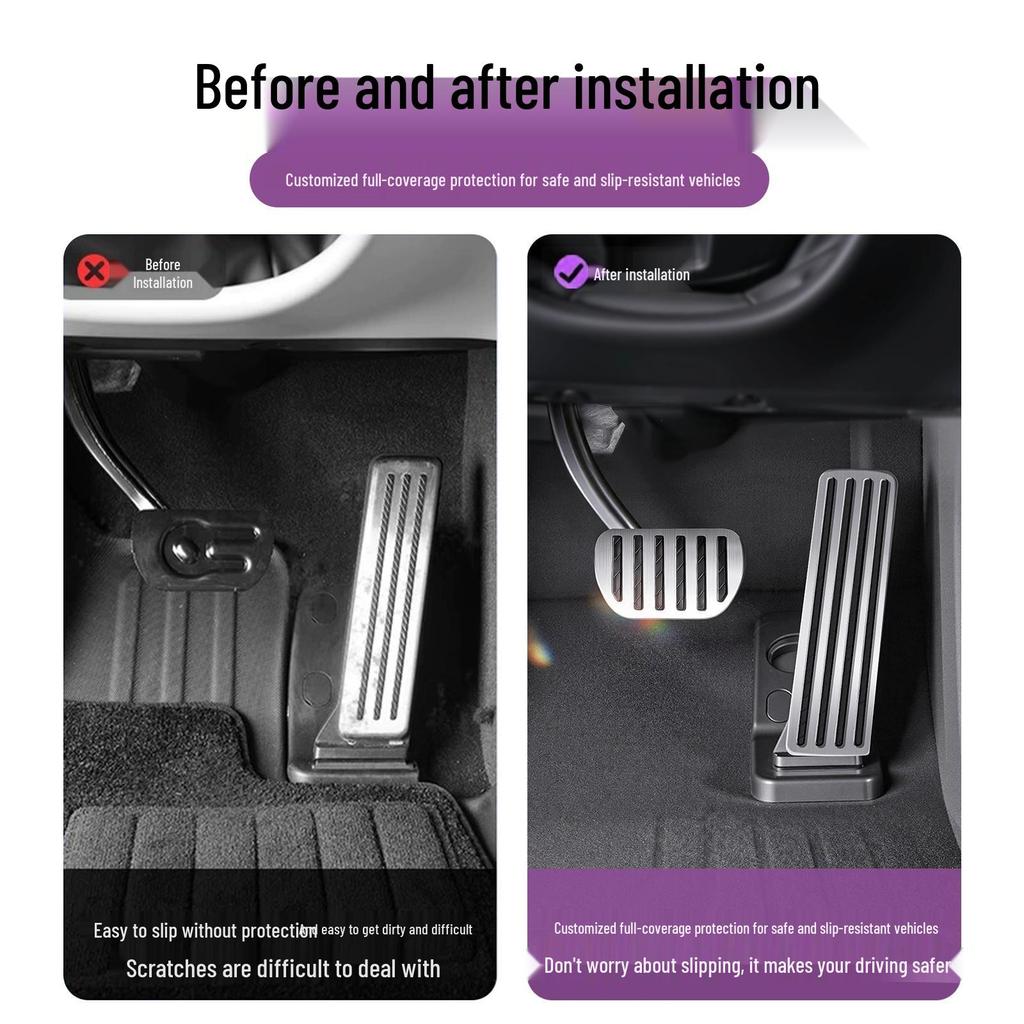 Aluminum Alloy Wear-Resistant Pedal Cover for Xiaomi SU7/YU7 Accelerator and Brake Modification