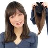 AQUADOLL Women's Medium Wig with Whorl and Bangs, Partial Wig, One Size Fits Most, JBK. Japanese Black, wgt101JBK
