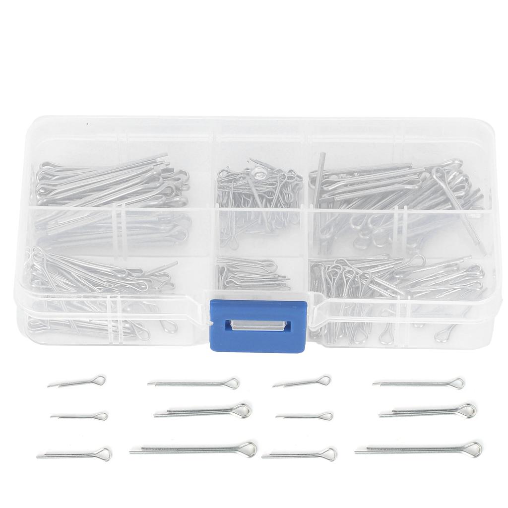 175Pcs Cotter Pin Zinc Alloy Galvanized Locking Automotive Parts for Maintenance