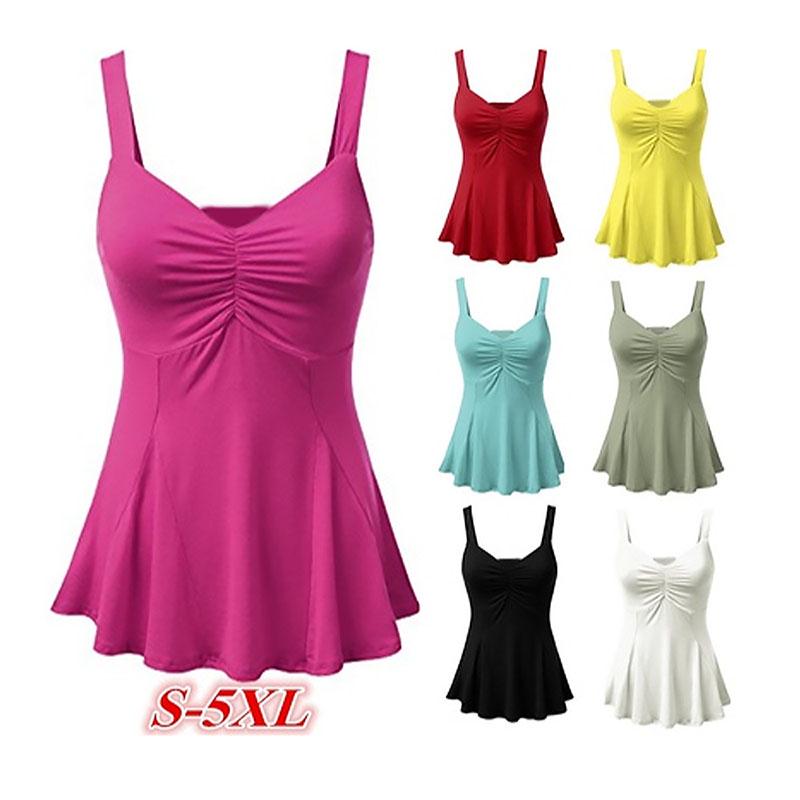 Buy Women Sexy Sleeveless Casual Slim Fit Vest V Neck Halter Tank Top
