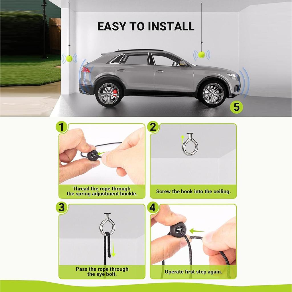Garage Parking Aids for Car 2-Piece Parking Assistant Tennis Ball for Garage Adjustable Vehicle Stop Indicator for Positioning