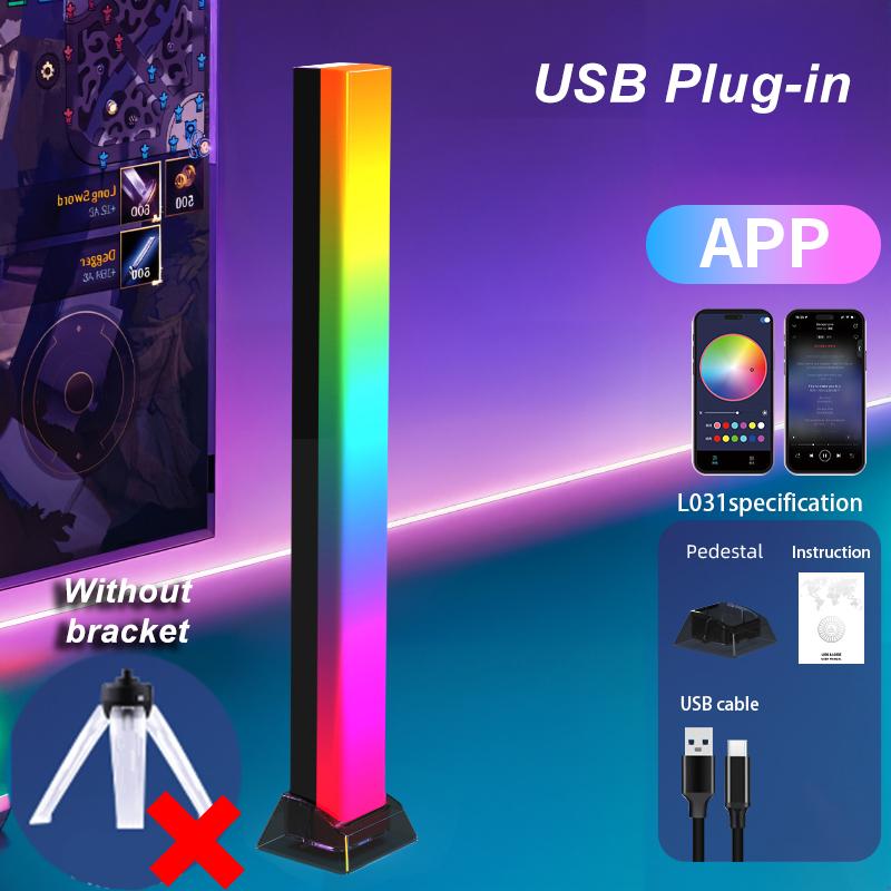 RGB Sound Pickup Lamp LED Atmosphere Lights Music Sync APP Control Colorful Music Rhythm Light for Party Esports Room Decoration