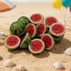 New 10pcs 1/6 Miniature Dollhouse Simulation Half-cut Watermelon Kitchen Food Decor Toy for Doll Accessories