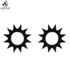 Punk Stainless Steel Lightning Earring for Women Sun Piercing Jewelry Cool Girls Personality Earrings Gifts Accessories