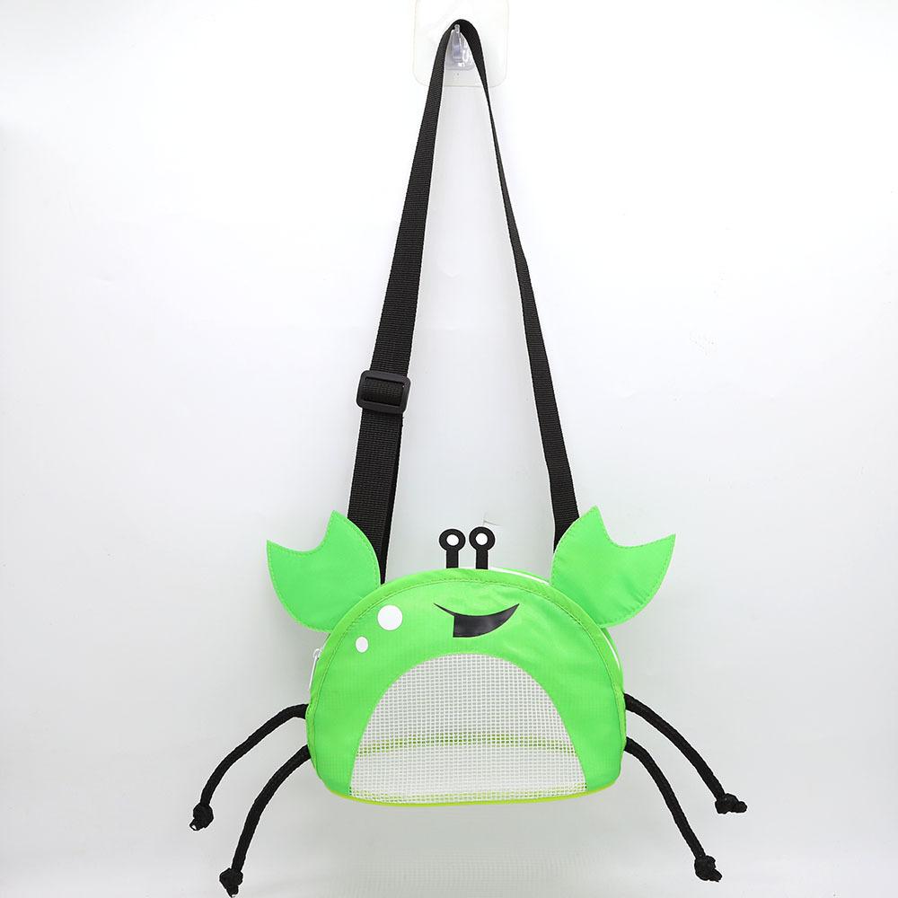 Beach Mesh Girls Bag Shell Collecting Bag PVC Crab Shape Seashell Storage Pouch Toys Collecting Storage Bags Outdoor Accessories