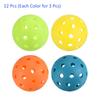 M METERXITY Outdoor Pickleball 12 Pieces 40 Holes Pickleball Indoor and Outdoor Pickleball Approved for Training Blue Green Yellow Orange (USAPA)
