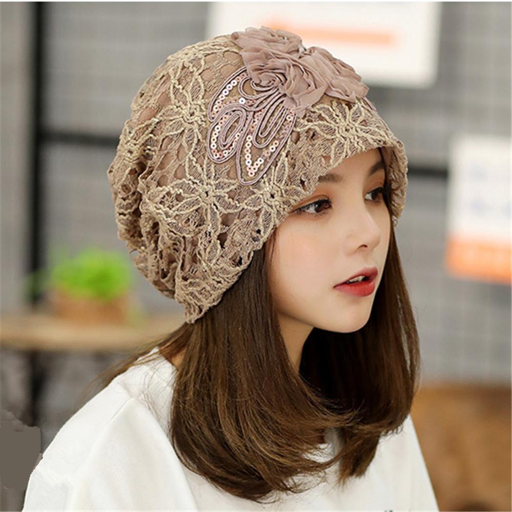 New Butterfly Flower  Women Hip-hop Cap Beanie Winter Slouch 5 Colors One Size Elastic  Slouchy Hat