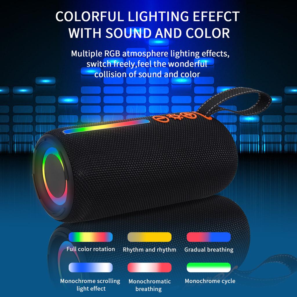 Bluetooth Speaker Portable Outdoor Portable Bass RGB Light Wireless Audio Wholesale
