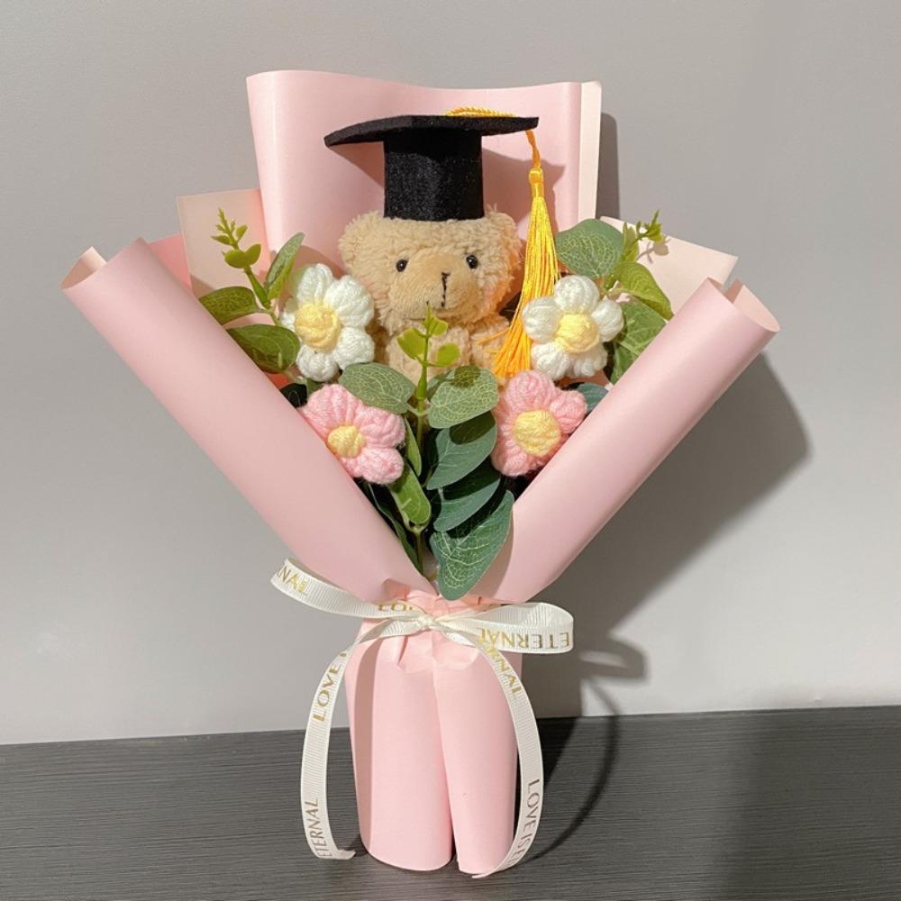 Dr. Bear Plush Toy Cartoon Graduation Gift New Graduation Bouquet Party Decor