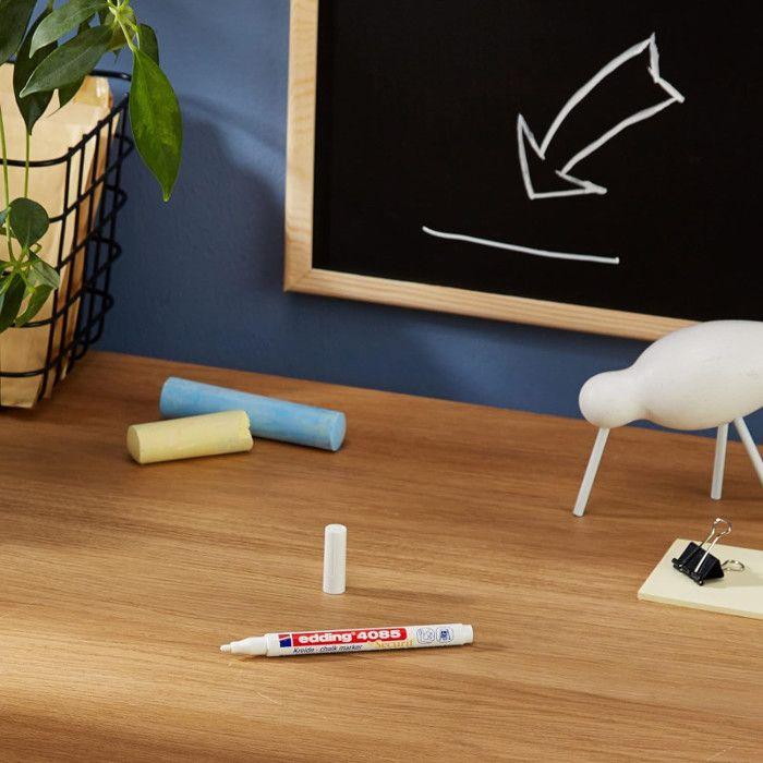 Edding 4085 4-4085-2-1049 Marqueur craie blanc 1 mm, 2 mm