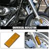 uxcell Safety Spoke Reflective Stick Adhesive Reflector Gate Post for Car Trailer Motorcycle Truck Boat Bicycle Bike Rectangle Orange 6pcs