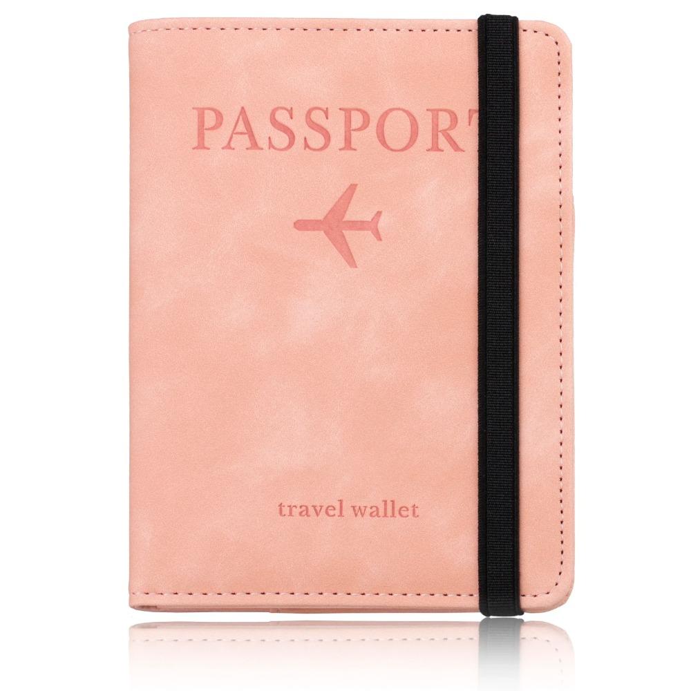 1PC Blockieren Leder Karte Fall Pass Halter Abdeckung Brieftasche Reise Zubehör für Frauen Männer