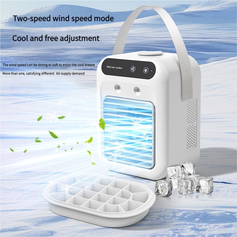 Portable Air Cooler USB Personal Misting Fan - Desktop Mini Air Conditioner Quiet Cooling for Home Office Travel