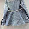 European Station Women's 2026 Autumn/Winter Rhinestone Denim Jacket with Waist-Cinched Design