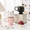 Uroczy kotek z kreskówki ceramiczny kubek kubek o wysokiej wartości kubek dla pary kubek na wodę kubek do kawy kubek na pamiątkę ślubną