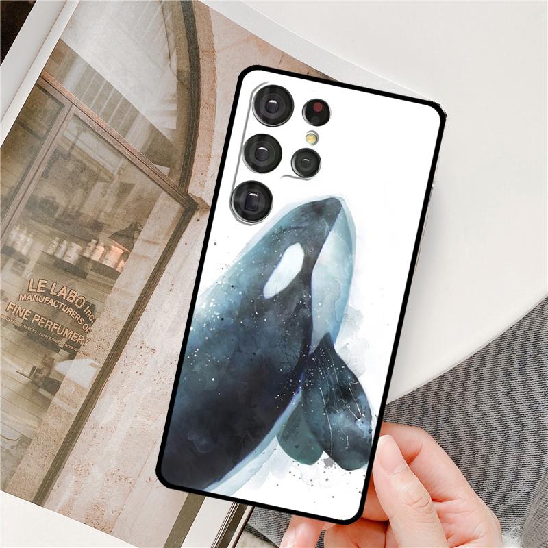 Orcas Killer Whales Case For Samsung Galaxy S23 S22 S21 Ultra Note 20 S8 S9 S10 Note 10 Plus S20 FE Back Cover