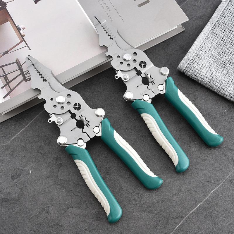 Foldable Wire Stripper Pulley Design Multi-function Electrician Wire Splitter Wire Winding Pliers Crimping Pliers Hand Tool