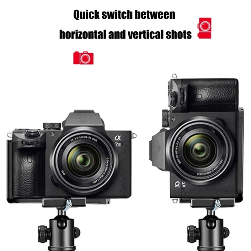 DSLR Camera L Bracket Vertical Horizontal Switching Tripod Quick Release Plate Stabilizer Tripod Monopod
