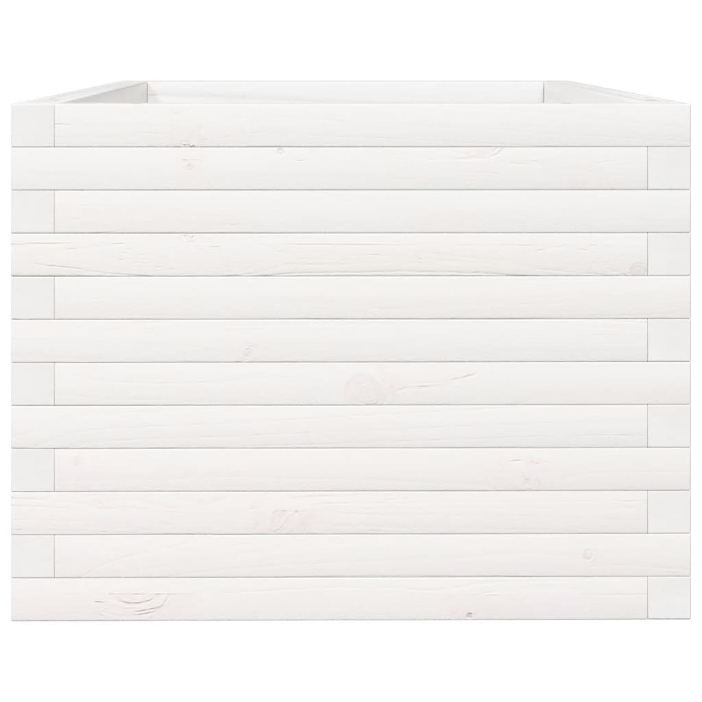 White Planting Box 90 X 60 X 45.5 Cm Solid Pine Wood