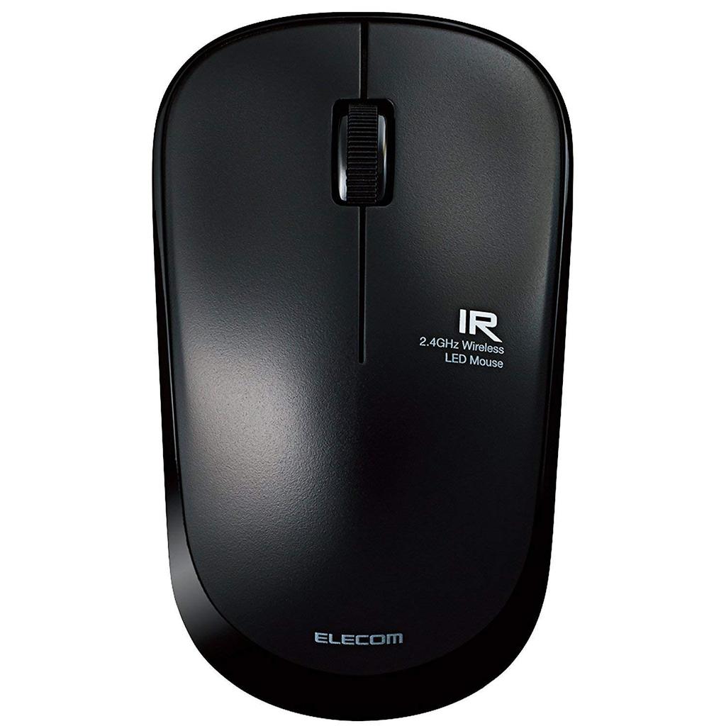 ELECOM Wireless Mouse (Receiver Included), Medium Size, 3 Buttons, Quiet, IR Sensor, Energy-Saving, Black, M-IR07DRSBK (Set of 5)