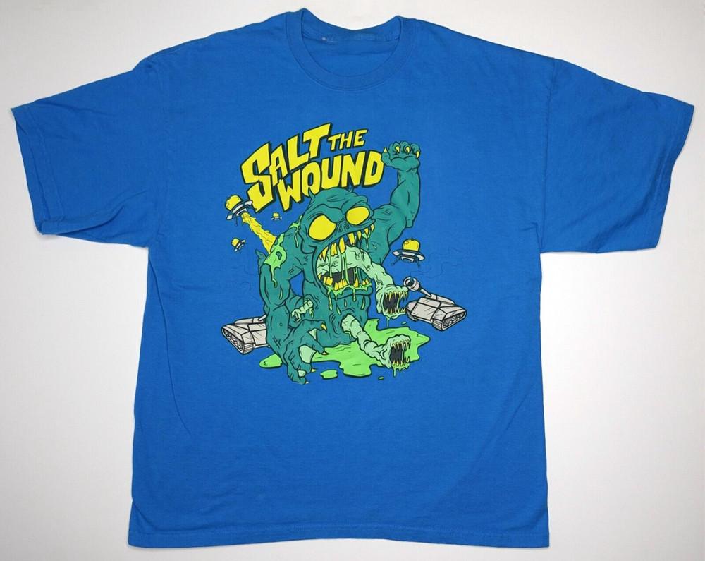Salt The Wound band Tour Royal Blue T-shirt Unisex 100% Cotton Shirt MK292 Unisex T-Shirt S