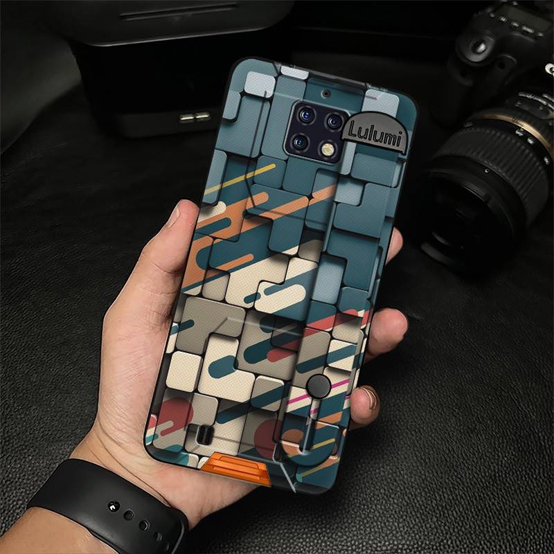 Commerce Masculine Phone Case For Oukitel WP6 Protective Wristband Geometry Waterproof Back Cover Anti-dust Silicone