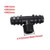 DN16/20/25mm Pipe Barbed Connector 1/2" 3/4" Male Thread Tee Elbow Straight End Plug Joint Garden Irrigation Water Hose Adapter