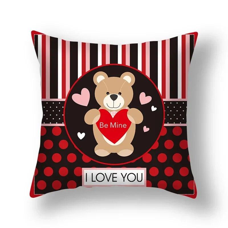 Love Sweet Cartoon Pillowcase Wedding Party Birthday Festival Decoration Sofa Office Seat Car Cushion Cover Home