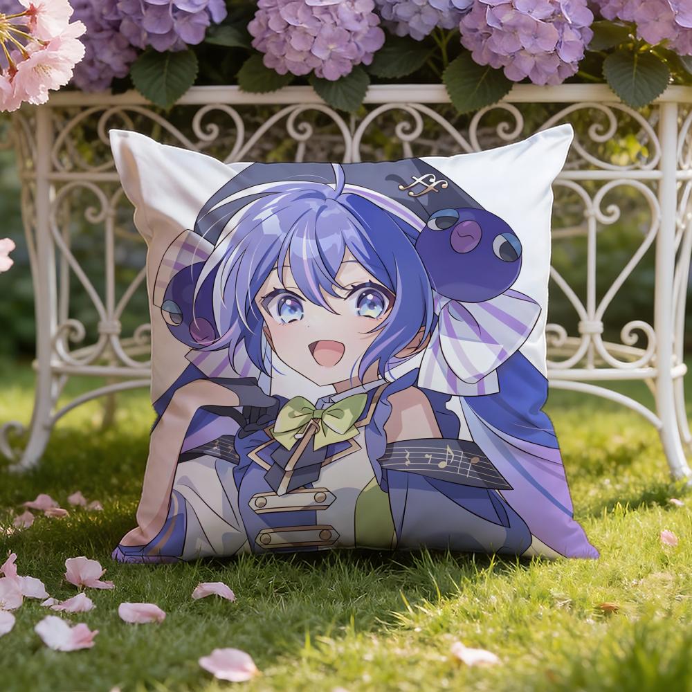 Cute O-Otomachi U-Una Cushion Cover Home & Car Dual-Scene Pillow Cover: Reversible for Premium Comfort
