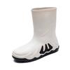 Men's Outdoor Waterproof Anti Slip Wear Resistant Mid Top Rain Shoes