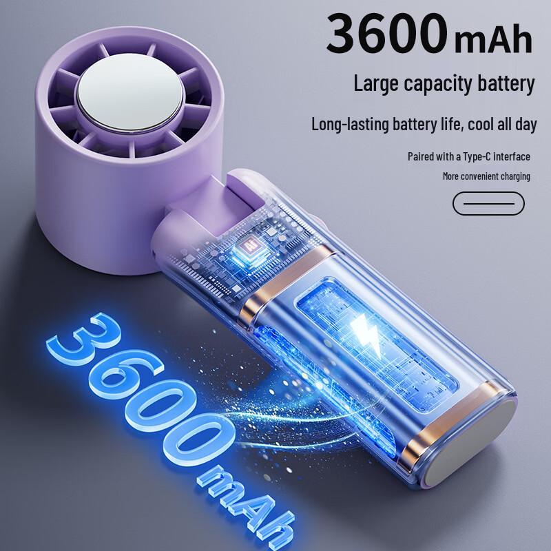 ZISIZ Digital Display Handheld Cooling Fan