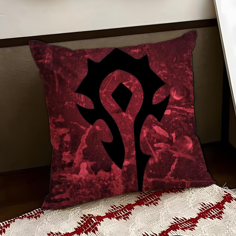 Warcrafts of World WWOW Game Cushion Cover Reversible Soft Durable Pillow Cover Home  Car MultiScene Use for Daily Comfort